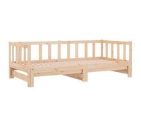 vidaXL Lit Coulissant Lit de Jour Canapé-lit Cadre de Lit d'Invité Lit d'Appoint Canapé de Salon Chambre 2X(80x200) cm Bois de Pin Massif