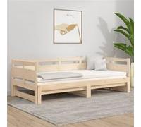 vidaXL Lit coulissant en bois de pin massif 2x(80x200) cm Marron