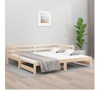 vidaXL Lit coulissant - 2x90x190 cm Bois de pin