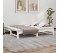 vidaXL Lit coulissant Blanc 2x(75x190) cm Bois de pin massif