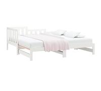 vidaXL Lit Coulissant sans Matelas Blanc 2X(90x190) cm