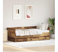 vidaXL Lit d'appoint Bois ancien 3333993 – 90 x 200 cm, bois d'ingénierie