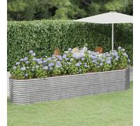 vidaXL Lit de jardin - Argenté