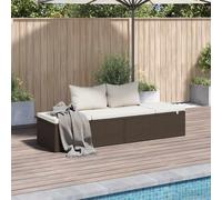 vidaXL Lit de jardin Poly rotin 195×60 cm Brun