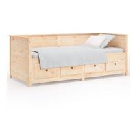 vidaXL Lit de jour 80x200 cm Bois de pin massif Marron