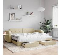 VidaXL 3197692 canapé lit sofa Crème Crème