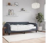 vidaXL Lit de Jour avec Matelas, Canapé-lit, Lit d'Invité, Meuble de Chambre à Coucher Salle de Séjour, Moderne, Gris Foncé 3197053 Gris