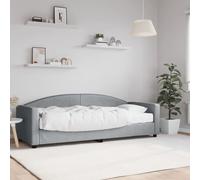vidaXL Lit de jour avec matelas gris clair 80x200 cm tissu