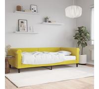 vidaXL Lit de jour avec matelas jaune 100x200 cm velours