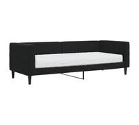 vidaXL Lit de jour avec matelas – Canapé-lit moderne velours noir 80 x 200 cm
