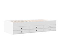 vidaXL Lit de jour 3280881 avec tiroirs sans matelas blanc 90x190 cm