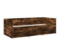 vidaXL Lit de Jour avec Tiroirs, Canapé-lit avec Rangement, Lit d'Invité, Meuble de Salon Chambre à Coucher, Moderne, Chêne Fumé 90x190 cm Bois d'Ingénierie