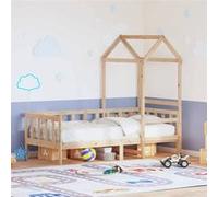 vidaXL Lit de jour Canapé-lit avec toit en pin massif sans matelas 80x200 cm