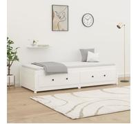 vidaXL Lit de jour 90x200 cm Blanc – Bois de pin massif 821590