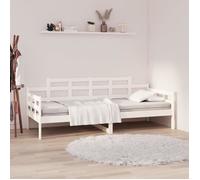 vidaXL Lit de jour Blanc Bois massif de pin 90x190 cm