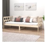 vidaXL Lit de jour Bois de pin massif 90x200 cm sans matelas