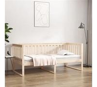 vidaXL Lit de jour 90x190 cm Bois de pin massif Marron