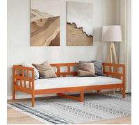 vidaXL Lit de Jour, Canapé-lit, Lit d’Invité, Meuble de Chambre à Coucher Intérieur, Moderne, Cire Marron 90x200 cm Bois de 844408