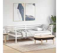 vidaXL Lit de Jour, Canapé-lit, Lit d'Invité, Meuble de Salon Chambre à Coucher Salle de Séjour, Moderne, Blanc 90x200 cm 842871 Blanc G