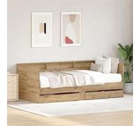vidaXL Lit de jour en chêne artisanal Chêne artisanal Bois d'ingénierie 3333985 Marron