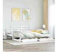 vidaXL Lit de jour 3302240 canapé-lit avec lit gigogne et tiroirs 80x200 cm pin massif