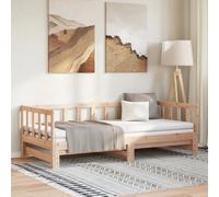 vidaXL Lit de jour et lit gigogne sans matelas 90x190 cm bois massif
