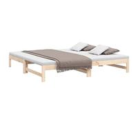 vidaXL Lit de jour extensible en bois de pin massif - 2 x (90 x 200 cm)