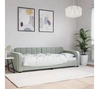 vidaXL Lit de repos sans matelas gris clair 80x200 cm velours