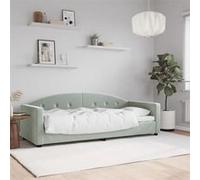 VIDAXL Lit de repos Velours - Gris clair 80x200 cm