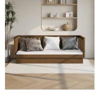 vidaXL Lit de jour 80x200 cm en bois de pin massif marron miel