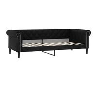 vidaXL Lit de Jour Noir 90x190 cm Similicuir, Canapé-Lit Confortable, Lit d'Appoint, Canapé-Lit Simple