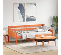 vidaXL Lit de jour sans matelas cire marron 100x200 cm pin massif