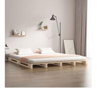 vidaXL Lit de palette 140x190 cm Bois de pin massif 821437