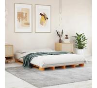 vidaXL Lit de palette sans matelas cire marron 140x200 cm pin massif