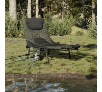 vidaXL Lit de pêche avec pieds à boue réglables pliable camouflage