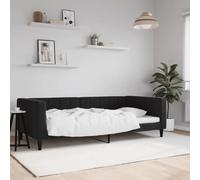 vidaXL Lit de Repos Noir 100x200 cm Velours, canapé-lit, canapé-lit Confortable, canapé-lit en Velours, lit d'appoint, canapé-lit Simple
