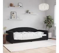 vidaXL Lit de Repos Noir 90x190 cm Velours, canapé-lit, canapé-lit Confortable, canapé-lit en Velours, lit d'appoint, canapé-lit Simple