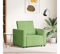 VidaXL Lit de Repos Convertible 3-en-1 Vert Clair Velours