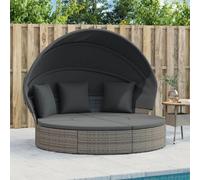 VidaXL Lit de repos extérieur avec auvent