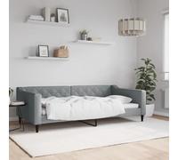 vidaXL Lit de repos - Gris clair 100x200 cm tissu