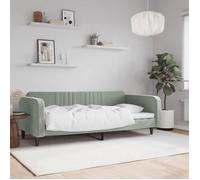 vidaXL Lit de Repos Gris Clair 90x190 cm Velours, canapé-lit, canapé-lit Confortable, canapé-lit en Velours, lit d'appoint, canapé-lit Simple