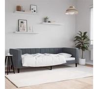 vidaXL Lit de repos gris foncé 80x200 cm velours 354002 Gris