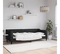 Lit de repos noir 80x200 cm tissu 354158