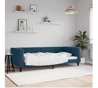vidaXL Lit de repos sans matelas bleu 90x200 cm velours 354007