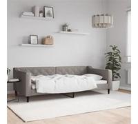 vidaXL Lit de repos taupe 90x200 cm tissu 354164 Gris G