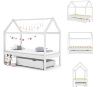 vidaXL Lit d'enfant avec tiroir Blanc Pin massif 80x160 cm - Lits Bébé & Bébé