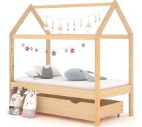 vidaXL Lit d'enfant avec tiroir pin massif 70x140 cm - Cadre de lit enfant - Cadre de lit enfant - Lit d'enfant