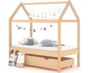 vidaXL Lit d'enfant avec tiroir pin massif 70x140 cm - Cadre de lit enfant - Cadre de lit enfant - Lit d'enfant