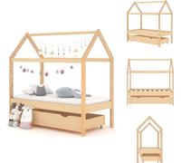 vidaXL Lit d'enfant avec tiroir pin massif 70x140 cm - Lits Bébé & Petit Enfant