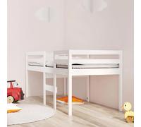 VidaXL Lit Haut 80x200 - Blanc Bois de Pin
